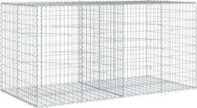 Immagine prodotto di vidaXL Gabbione con coperchio 200x100x100 cm Ferro zincato