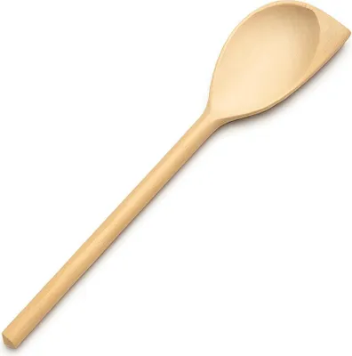 Zdjęcie produktu dla Łyżka drewniana z rogiem duża 30 cm – ekologiczna łyżka kuchenna