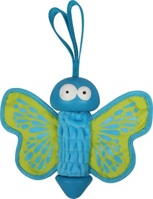 Image de Jouet pour chien Coockoo Papillon en caoutchouc bleu/vert