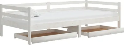 Produktbild von vidaXL Tagesbett mit Schubladen Weiß 90x200 cm Massives Kiefernholz