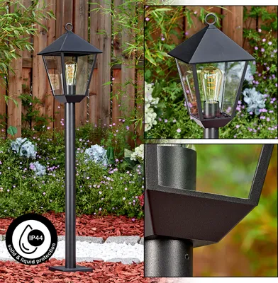 Produktbild von Bormida Wegeleuchte aus Metall/Glas in Schwarz/Klar