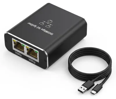 Productafbeelding van Ethernet-switch 2 poorten 1000 Mbps, RJ45 splitter