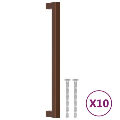 Image de vidaXL Poignées de meubles 10 pcs. Bronzes 224 mm Acier inoxydable