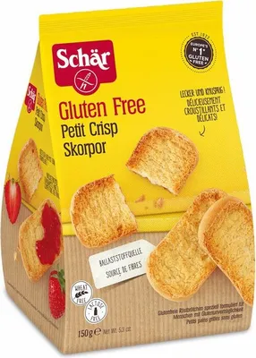 Produktbild von Dr. Schär Crostini, 150 g, 431 kcal, 1813 kJ, 12 g, 7,3 g, 74 g