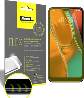 Produktbild von 2x Schutzfolie für HTC Wildfire E2 inkl. Rundung 3D Full Cover Flex Folie