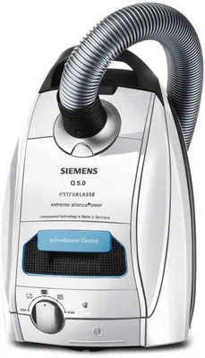 Produktbild von Siemens VSQ5X12M1, 850 W, Zylinder-Vakuum, Trocken, Staubbeutel, 4,5 l, HEPA
