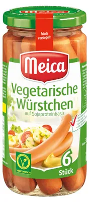 Image de Meica 6 Saucisses végétariennes alternative sans viande 200g
