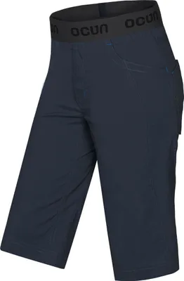 Dunkelblaue MÁNIA ECO Shorts von Ocun; geeignet für Klettern und Bouldern; mit elastischem Bund.
