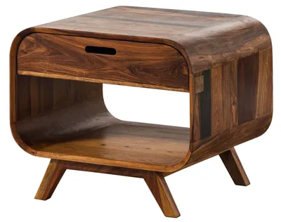 Immagine prodotto di MASSIVMOEBEL24 | MAILAND #230 Tavolino da salotto in legno di sheesham - laccato / marrone scuro 60x50x50