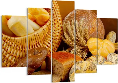 Produktbild von Bild auf Leinwand - Leinwandbild - Bäckerei Brot Essen - 150x100cm - Wand Bild - Wanddeko - Leinwanddruck - Bilder - Kunstdruck - Wanddekoration - Leinwand bilder - Wandkunst - EA150x100-2309
