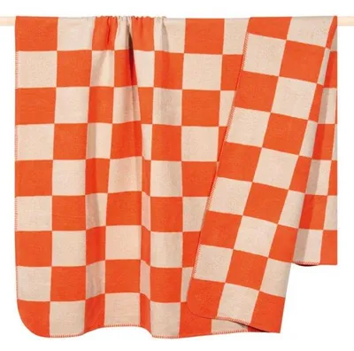 Produktbild von pad Decke Chess Karomuster Sand Orange (150x200cm)