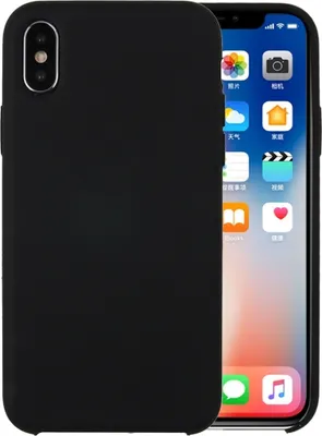 Produktbild von Mobigear Colors iPhone X Silikon Hülle Backcover - Schwarz