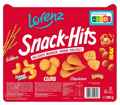 Image de Lorenz 310934 Lorenz Snack-Hits 280,0 g