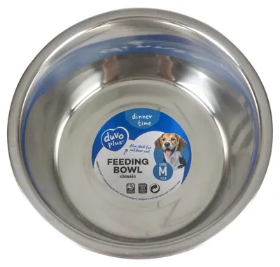 Produktbild von Duvo+ Futternapf Classic silber, Größe: M / Durchmesser: 16,5 cm