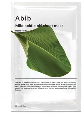 Imagen del producto de Abib Mascarilla en Lámina con pH Ligeramente Ácido, Calmante, 30 ml
