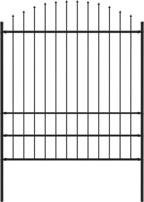 Produktbild von Maison Exclusive - Gartenzaun Woerden mit Speerspitze Stahl 170 x 200 cm Schwarz