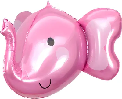 Produktbild von Folienballon Tier, Elefant rosa ca. 58*51cm