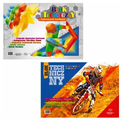 Obrázok produktu pre Technická podložka na kreslenie Protos A3 s farebnými listami