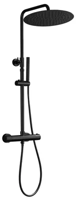 Immagine prodotto di Sistema doccia a pioggia Görbach con barra regolabile, 30 cm, colore nero