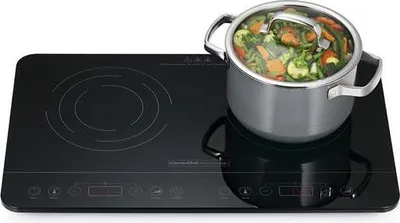 Produktbild von KitchenChef KCYL35DC06, Arbeitsplatte, Glaskeramik, Schwarz, Berührung, Vorne oben, 60 - 240 °C