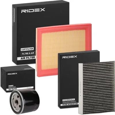 Produktbild von RIDEX Filterset Inspektionspaket Filtersatz für FORD Fiesta Mk5 Schrägheck (JH1, JD1, JH3, JD3) FUSION (JU) Fiesta Mk5 Kastenwagen