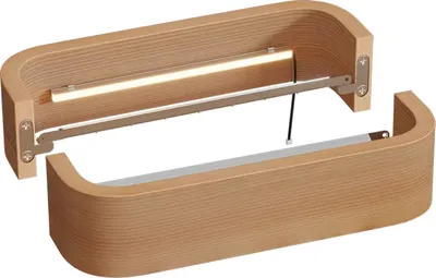 Produktbild von Sauna Led Beleuchtung, Holzkurvenleuchte 365 mm