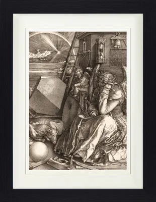 Produktbild von Albrecht Dürer Gerahmtes Bild Mit Edlem Passepartout | Wand-Bilder | Im Bilderrahmen - Melencolia I, Die Melancholie, 1514, Sepia (40 x 30 cm)