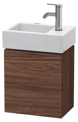 Produktbild von Waschtischunterbau L-CUBE 400x364x241mm Ans links nussbaum dunkel nussbaum dunkel