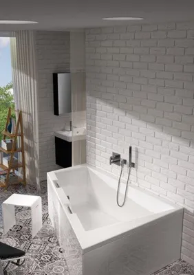 Produktbild von RIHO Doppio Badewanne, asymmetrisch, Einbau, 2-Sitzer, 180x130x52cm, 315 Liter, weiß, B034001005