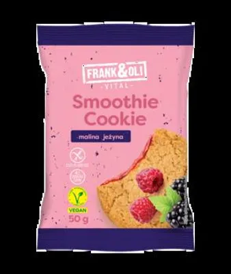 Zdjęcie produktu dla Ciastko Owsiane Frank & Oli Z Nadzieniem Malinowo-Jeżynowym 50 G