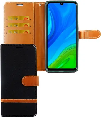 Produktbild von Huawei P smart 2020 Handy Hülle Schutz Tasche Case Cover Kartenfach Etuis Schwarz