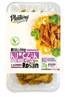 Image de POULET VÉGÉTAIRE A'LA CURRY INDIEN 160 g - PLANTWAY