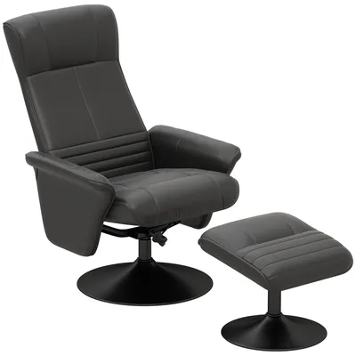 Produktbild von HOMCOM Relaxsessel mit Hocker Drehbarer Fernsehsessel mit Liegefunktion