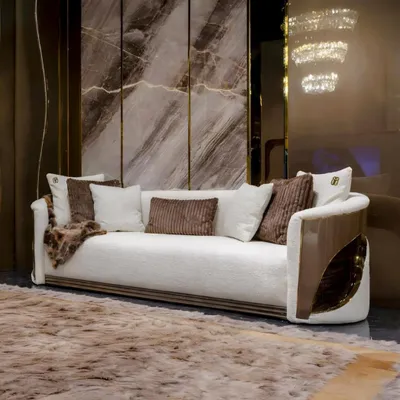Immagine prodotto di Elegante set da salotto di design a 3 posti con tavolino moderno e mobile TV, 3 pezzi