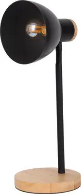 Produktbild von Näve Leuchten Tischleuchte MARIE mit E14 Tischleuchte MARIE mit E14 Tischleuchten - Schreibtischleuchte "MARIE" H: 36,5cm braun, Tischlampe im Retro Style, aus Metall und Naturmaterialien in braun, 36,5 cm hoch, Ø 14 cm, E14-Fassung – Schnurschalter