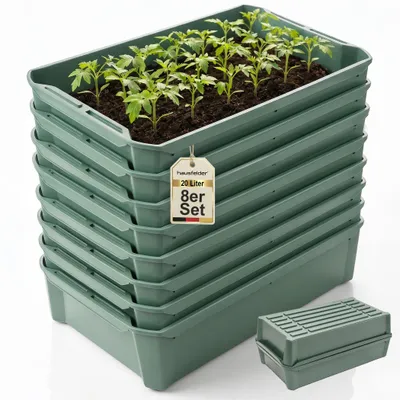 Produktbild von Pikierschale, Anzuchtschale Grün, 33x58x11cm,  8 Stück