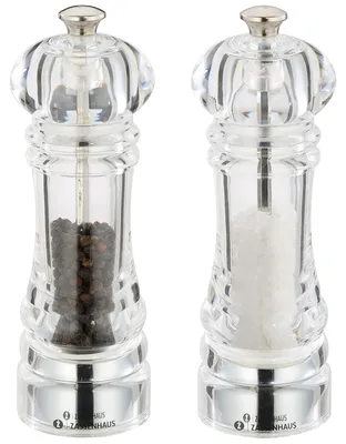 Zdjęcie produktu dla Zassenhaus Berlin, Zestaw do mielenia soli i pieprzu, Przezroczysty, Ceramika, 52 mm, 120 mm, 605 g