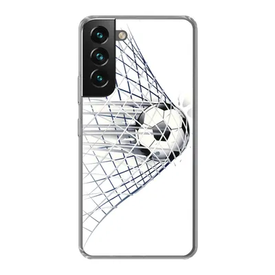 Produktbild von MuchoWow® Handyhülle Schutzhülle Hülle für Samsung Galaxy S22 Eine Illustration eines Fußballs, der ins Tor geht - Jungen - Mädchen - Kinder Silikon Softcase Handy Hülle - Mobiltelefonhülle