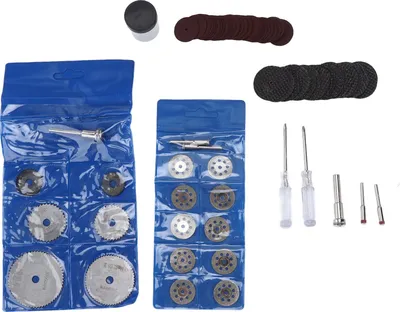 Obrázek produktu pro Sada řezacích kotoučů, kotouče pro kotoučové pily HSS, kotouče na pryskyřici, šroubováky pro rotační nástroje