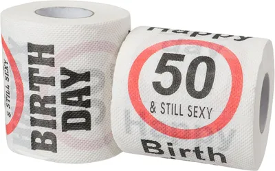 Productafbeelding van Toiletpapier met grappige teksten, 18 rollen, cadeauverpakking, geschikt voor verjaardagsdecoratie