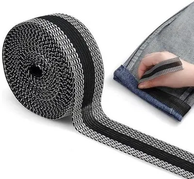 Imagen del producto de Cinta adhesiva - 10 metros - para ajustar pantalones - Cinta para pantalones - 2,5 cm de ancho - para cortar prendas de vestir o cortinas