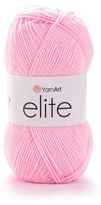 Produktbild von YarnArt Elite Acrylgarn 100g/300m Hellrosa – weich & leicht, ideal für Amigurumi & Decken