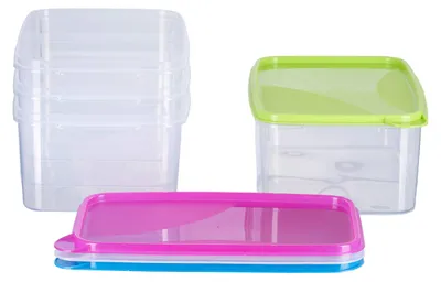 Produktbild von Set aus 4 rechteckigen Aufbewahrungsboxen 2,5 Liter mit Deckel