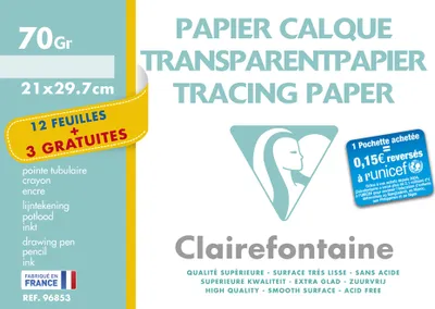 Produktbild von Clairefontaine Transparentpapier DIN A4 Aktionspack