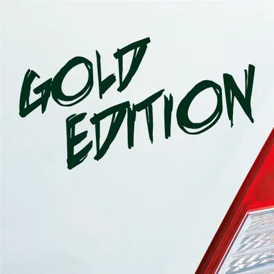 Produktbild von Auto Aufkleber Gold Edition Auto Car Tuning 15x7 cm Dunkelgrün Sticker Heckscheibenaufkleber
