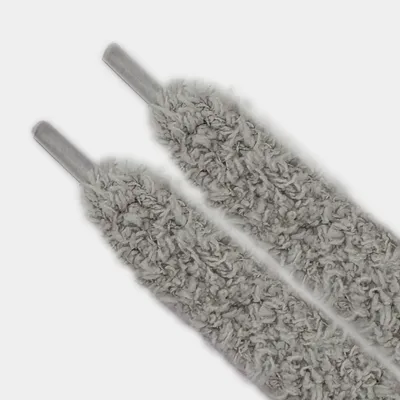 Image de Lacets FUZZY Fluffy Fat Laces Adidas Nike Asics New Balance 15mm 1,5cm - 120 cm, Gris