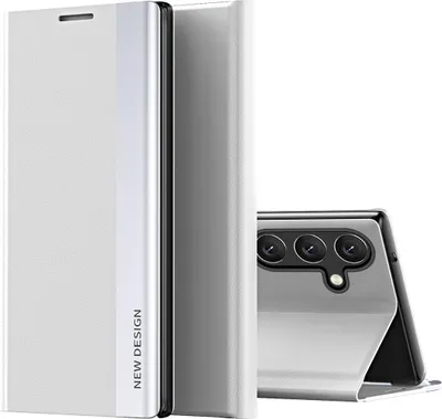 Immagine prodotto di Custodia Galaxy S26, custodia protettiva magnetica pieghevole in Finto cuoio per Samsung Galaxy S26 bianco
