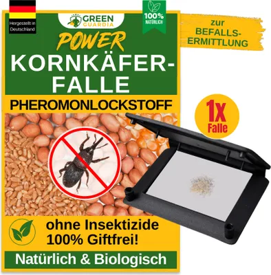 Produktbild von Kornkäfer Falle,1X Kornkäferfalle mit Pheromon, giftfrei Kornkäfer bekämpfen, tauschbare Klebeflächen für die Kornkäfer Bekämpfung,  Pheromonfalle