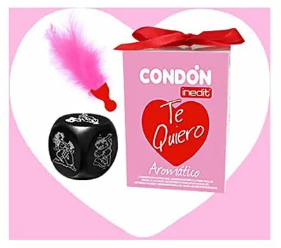Zdjęcie produktu dla Inedit 00249/TQR, pudełko, Rosa (kostka + Condon + piórko), wielokolorowe