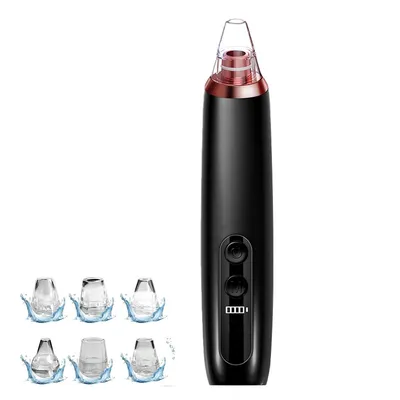 Produktbild von Porenreiniger & Mitesserentferner , Vakuum Gesichtsreiniger für Nase & Akne, 1200mah,3 Saugstufen, 6 Aufsätze, Pickelentferner